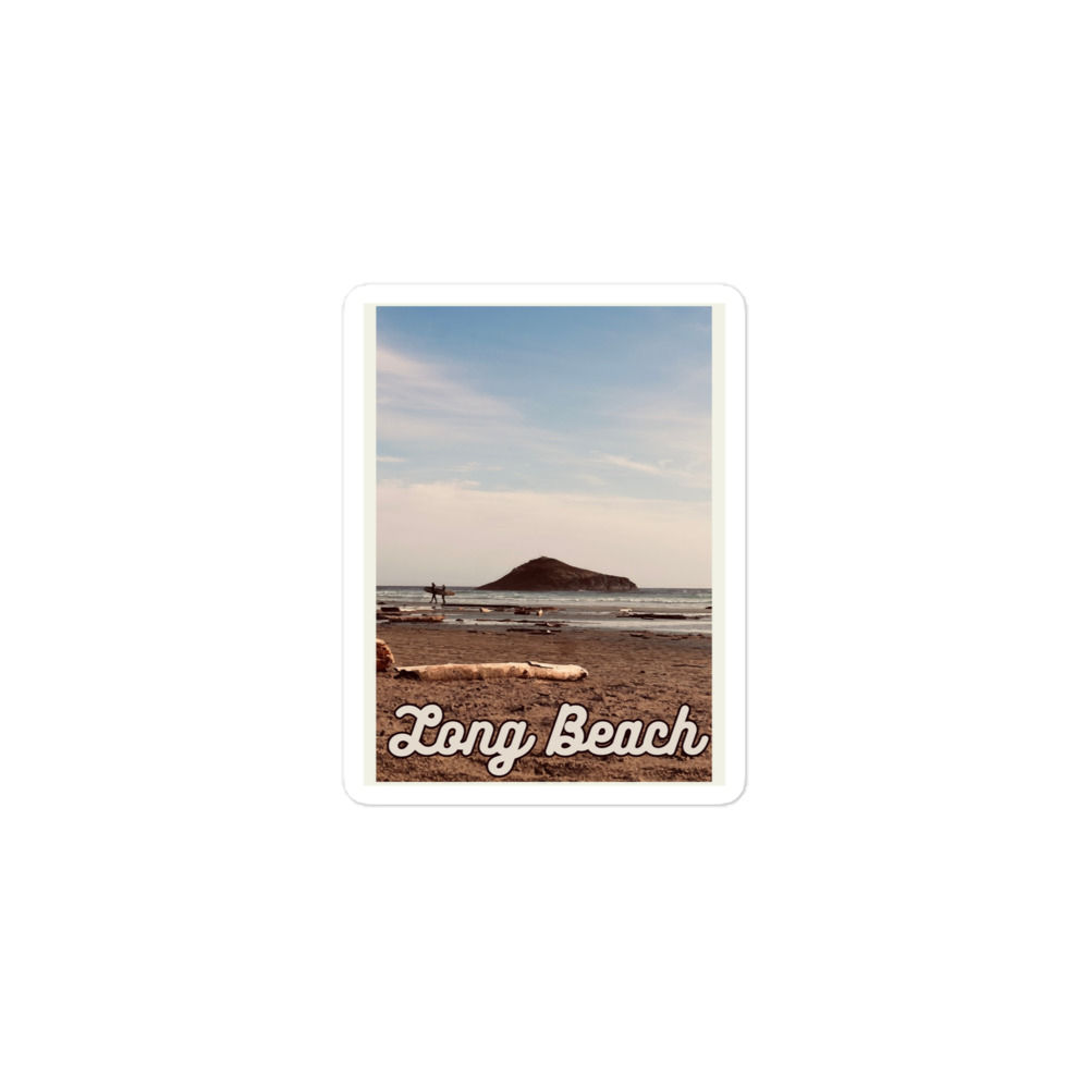 Long Beach Surf Postcard Sticker