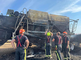 Combine harvester fires in Drewsteignton and Binegar