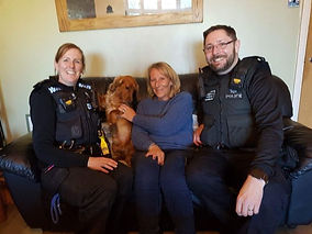 Emotional moment stolen therapy dog Ollie is reunited with his family