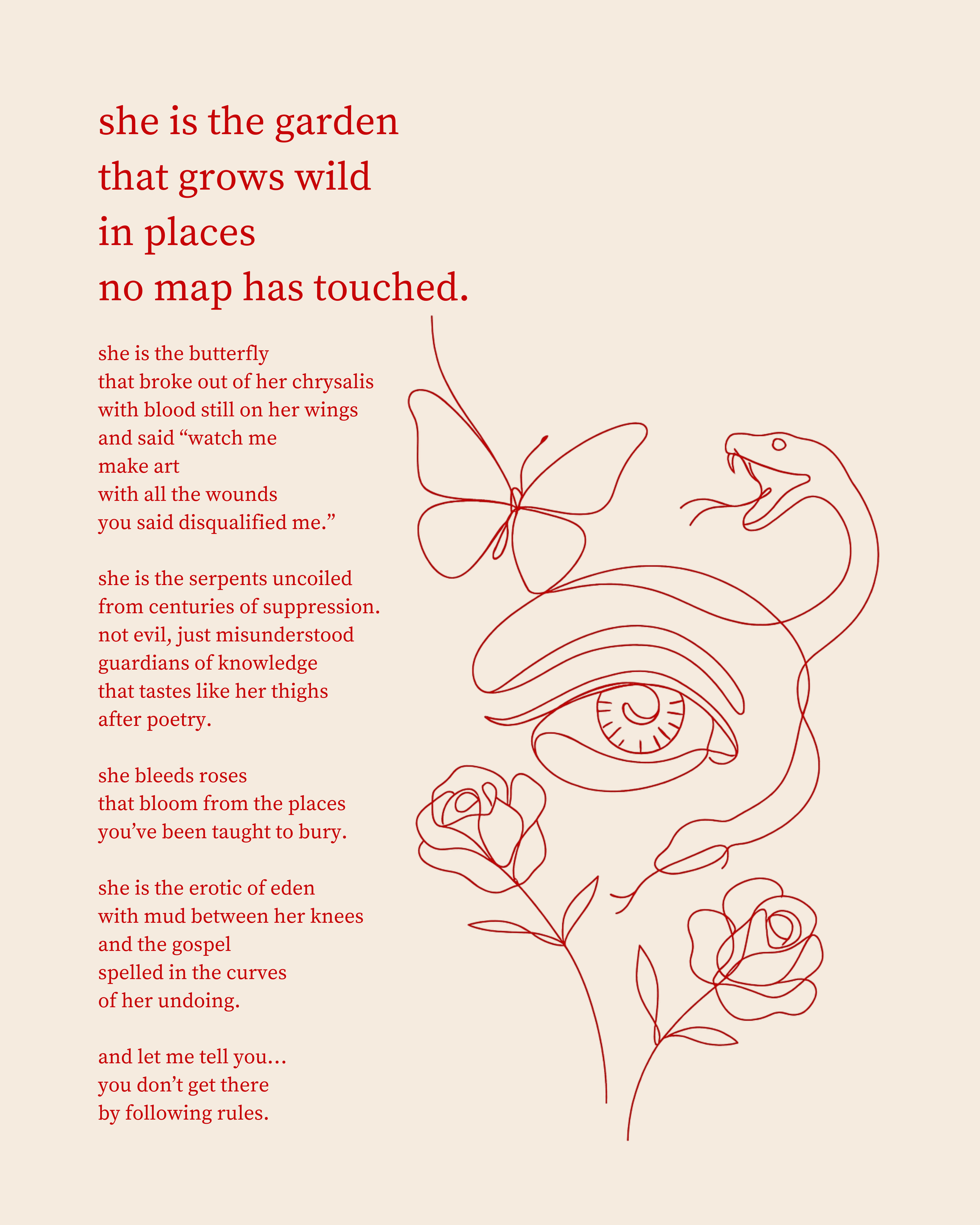 she is the garden print