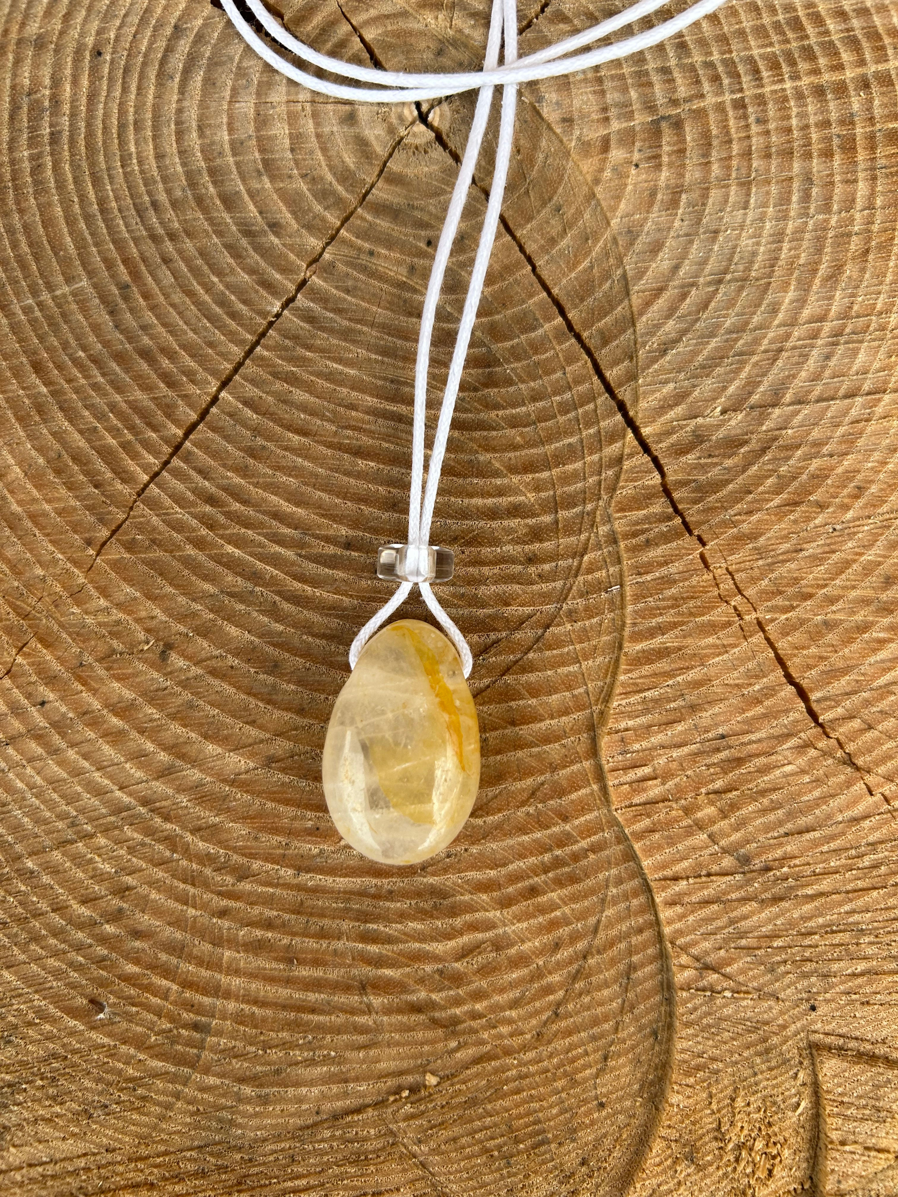 Halskette mit Golden-Healer und Bergkristall
