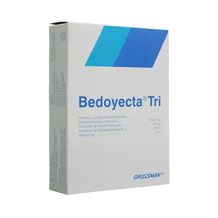 10000 mcg Hidroxocobalamina/100 mg Tiamina/50 mg/2 mL Piridoxina 5 Jeringas