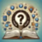 FAQs about HafizeBot with book and icons representing features, access, and membership benefits, providing insights into how the crypto bot enhances trading strategies.