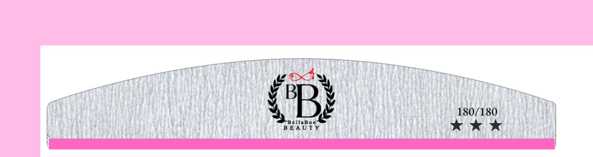 Bellaboo File (Grit #180/180, Zebra-Pink, 3 star)
