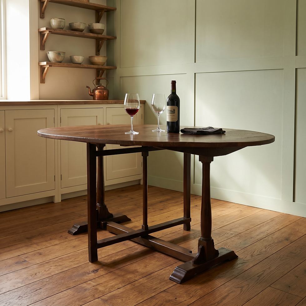 Large Oval 19th C. French Vendange Table