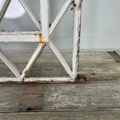 Window Frame In An Antique Style - Cast Iron With Rust - 19"x2' (48x62cm
