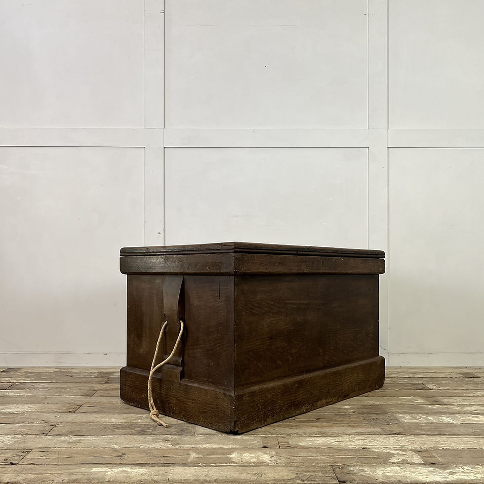 Thumbnail: Large Early 20th C. Pine Carpenters Chest