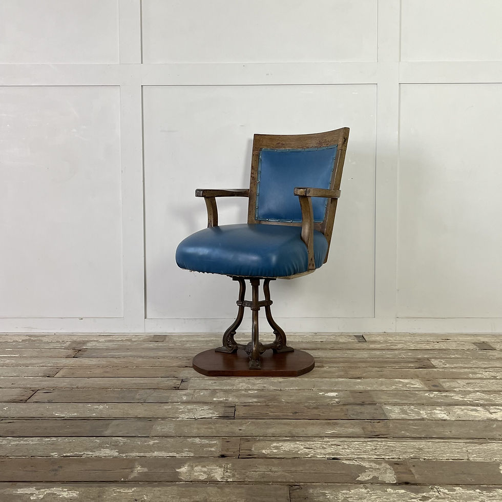 Victorian Oak Ships Swivel Chairs