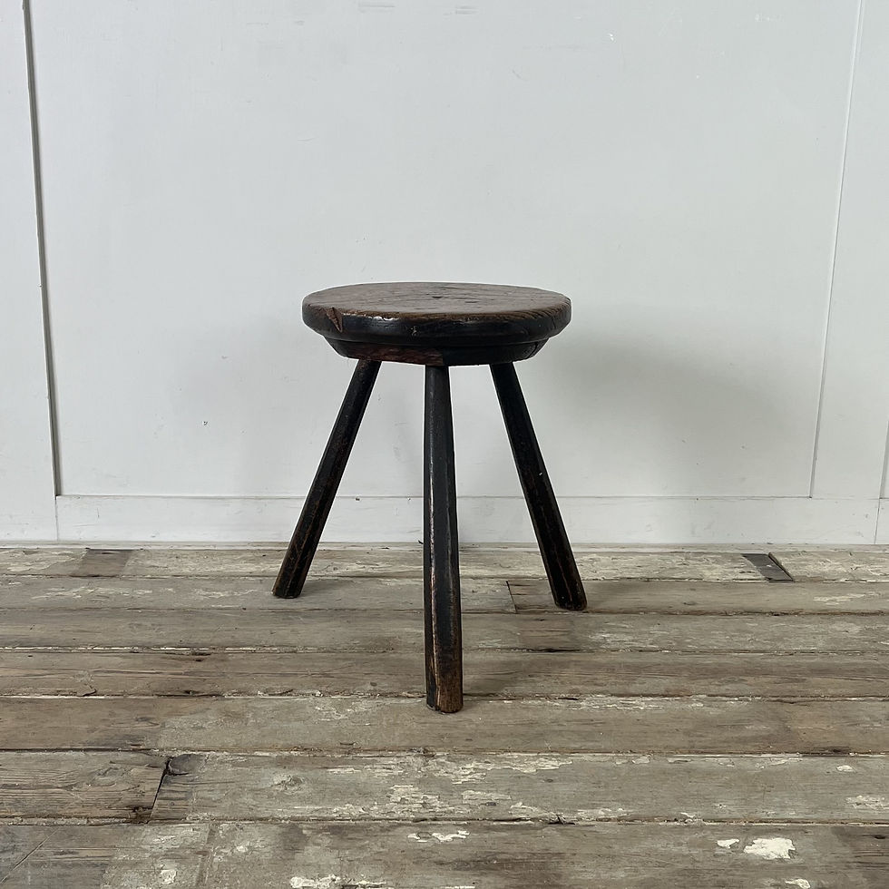 Thumbnail: Small 19th C. Elm Stool