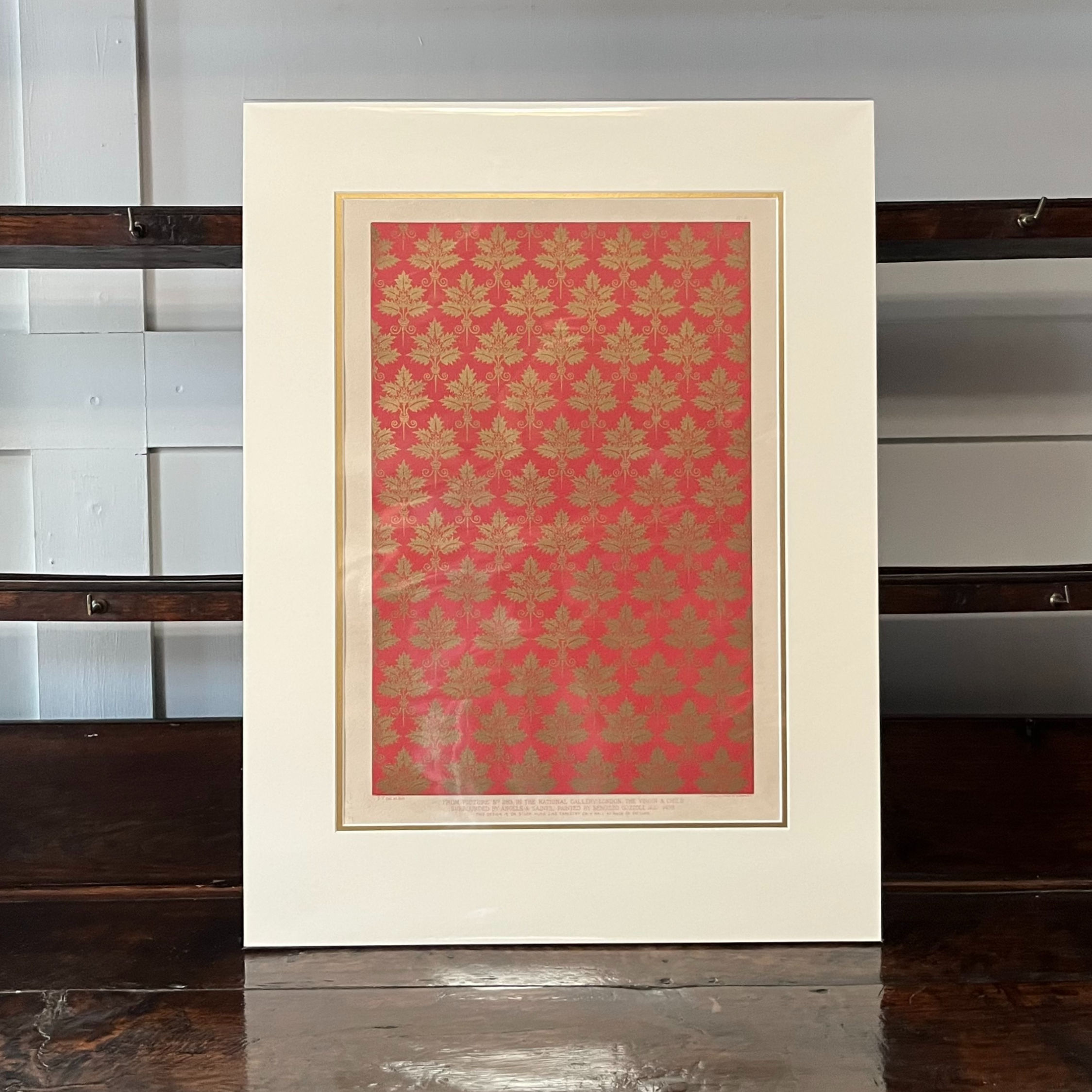 Large Victorian Chromolithograph of Textile Design