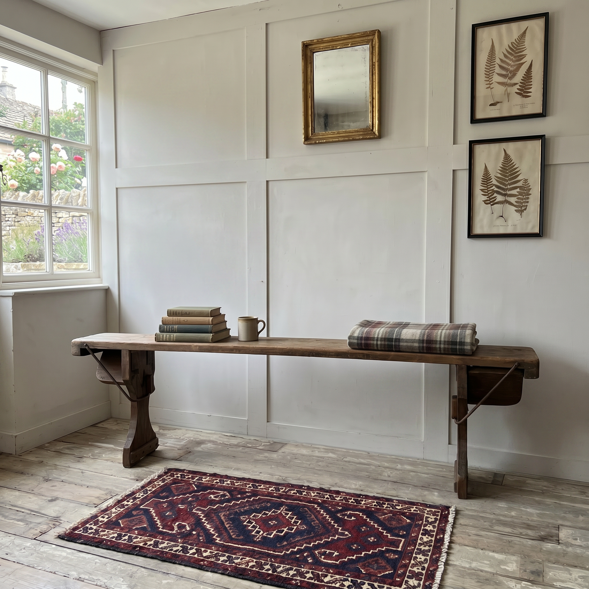 Victorian Pitch Pine Folding Bench