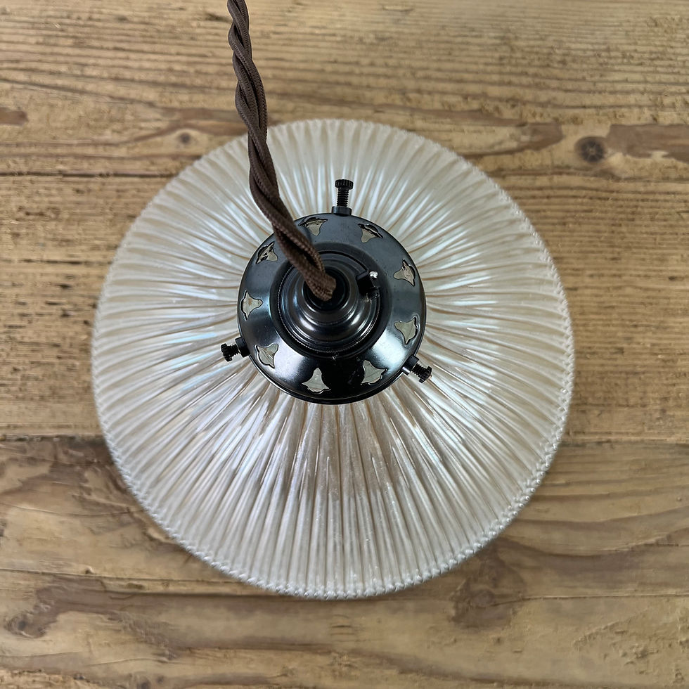 Thumbnail: Early 20th C. Holophane Pendant Lights