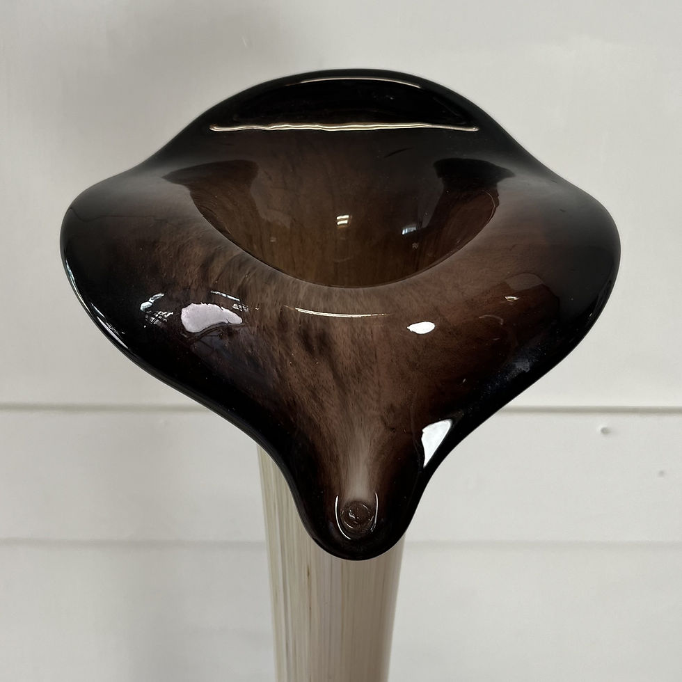 Tall Vintage Murano Glass Lily Stem Vase