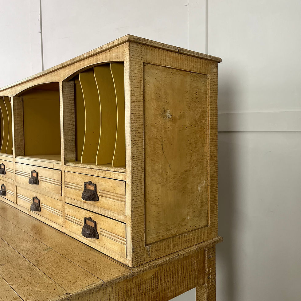 Thumbnail: Early 20th C. French Painted Pine Clerks Desk