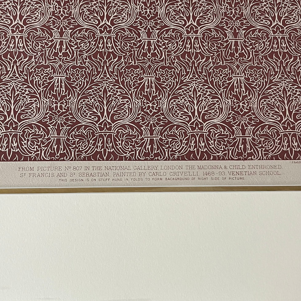 Large Victorian Chromolithograph of Textile Design