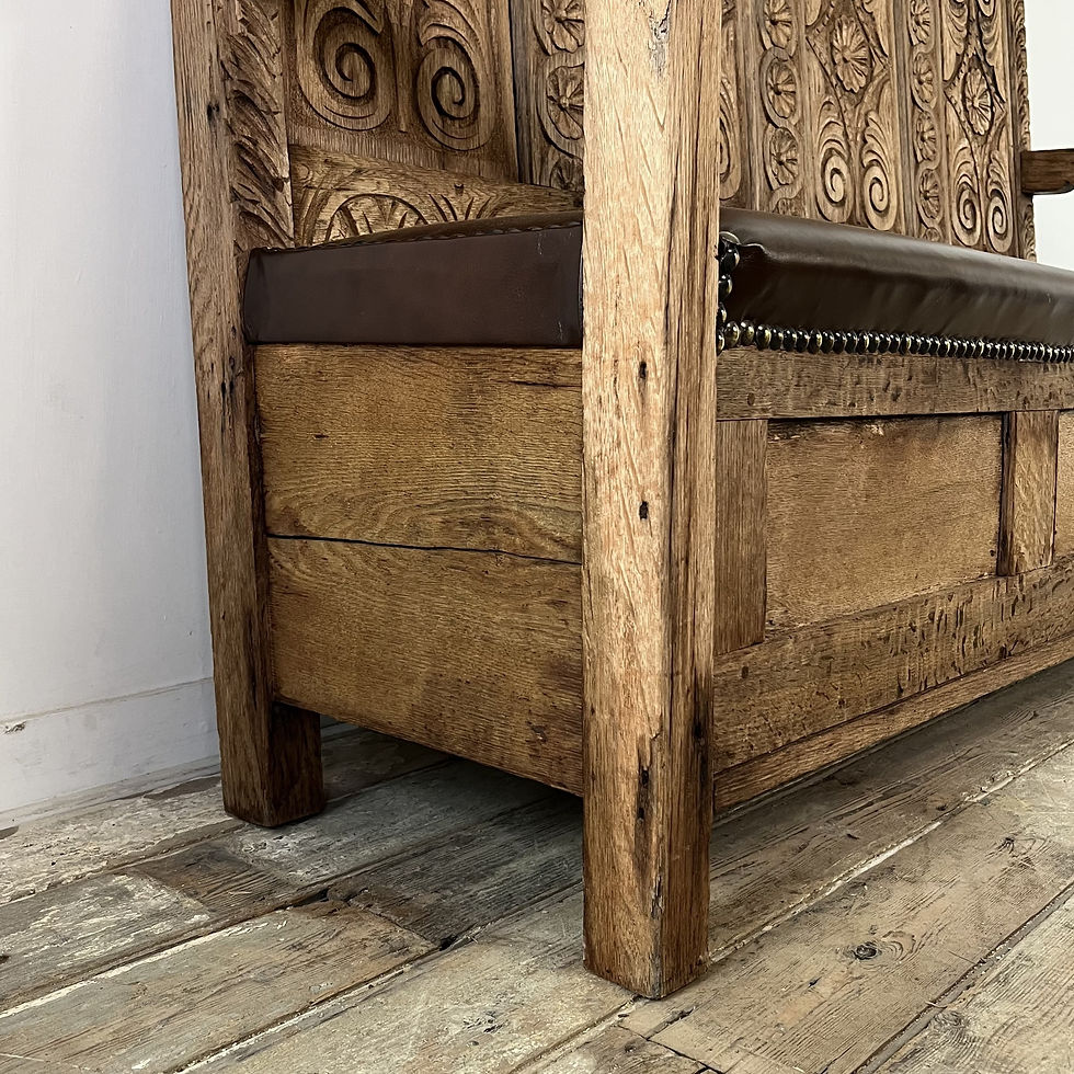 Thumbnail: Victorian Carved Oak Settle