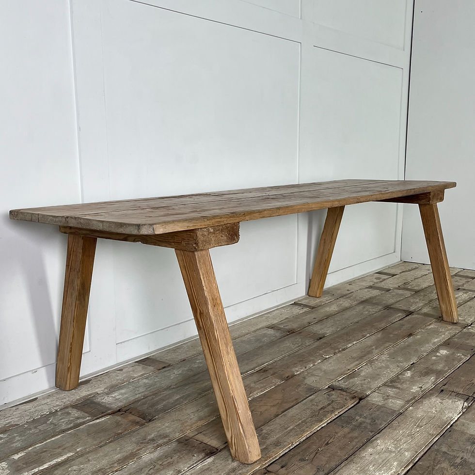 19th C. Rustic Pine Low Table