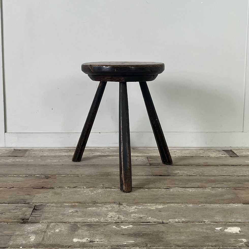 Small 19th C. Elm Stool