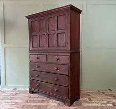 19th C. Irish Pine Linen Cupboard
