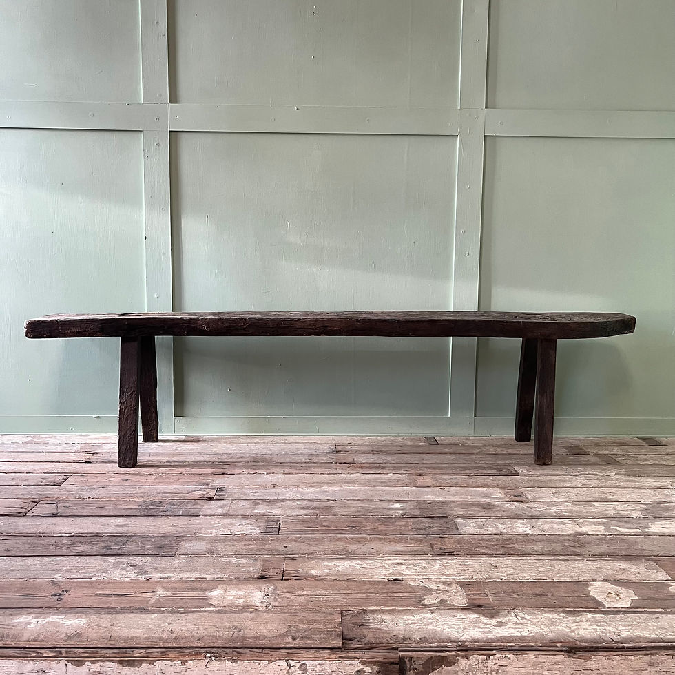 Thumbnail: Long Early 19th C. Oak Bench