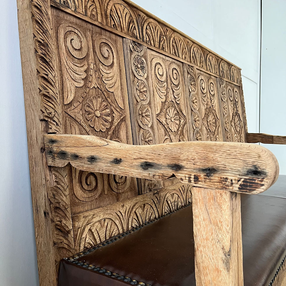 Thumbnail: Victorian Carved Oak Settle