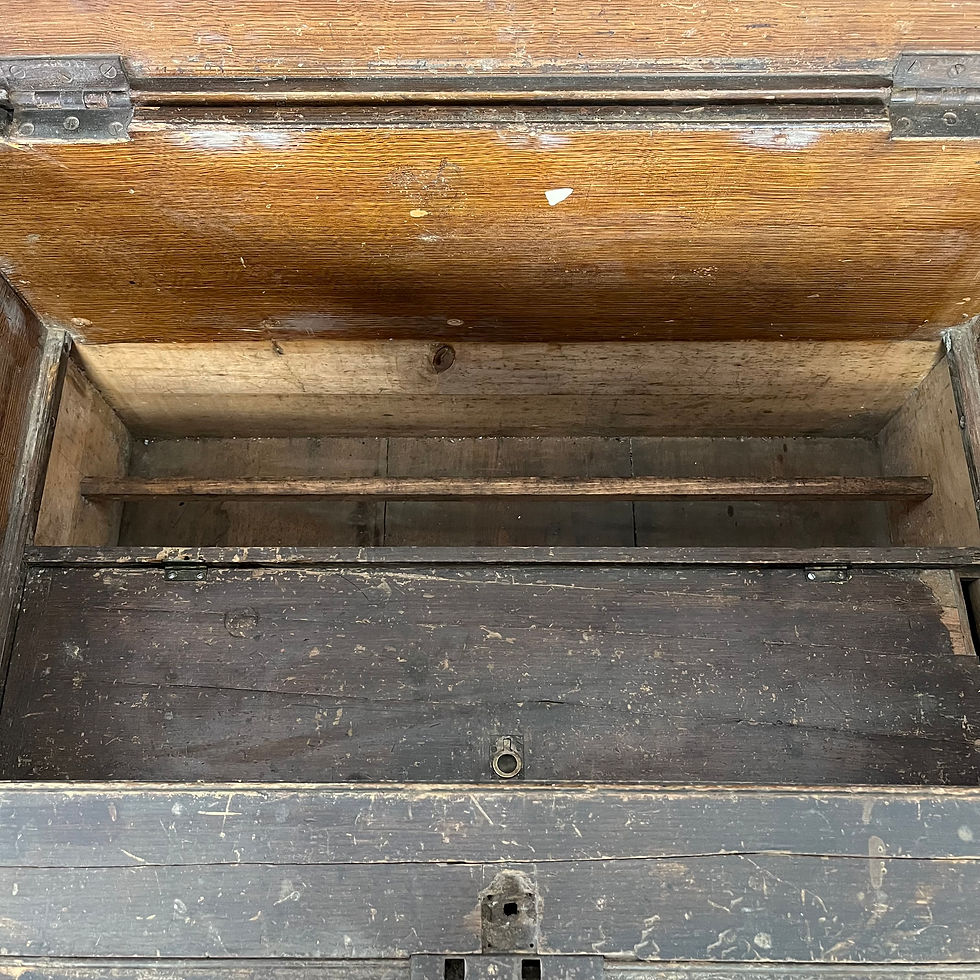Thumbnail: Large Early 20th C. Pine Carpenters Chest