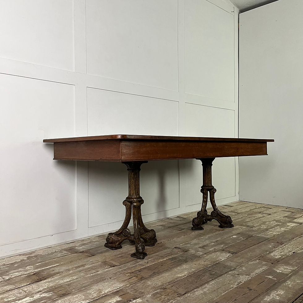 Thumbnail: Victorian Oak and Cast Iron Ships Table