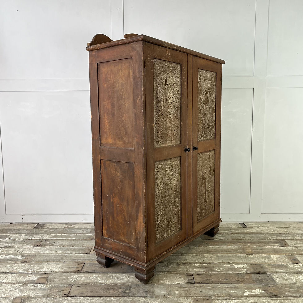 Thumbnail: 19th C. Painted Pine Cupboard