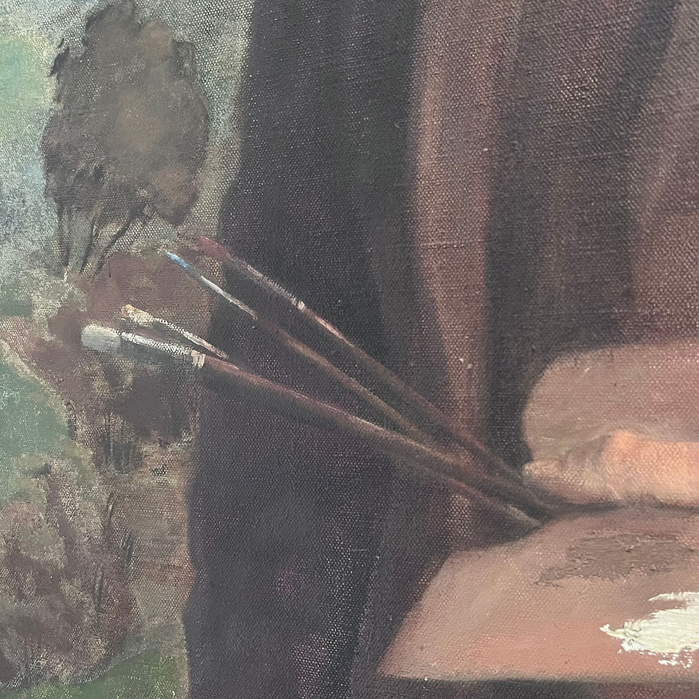 Thumbnail: Pair of Large Portraits signed and dated Thomas Welles Beecham, Oil Paintings, Portraits, Original Paintings