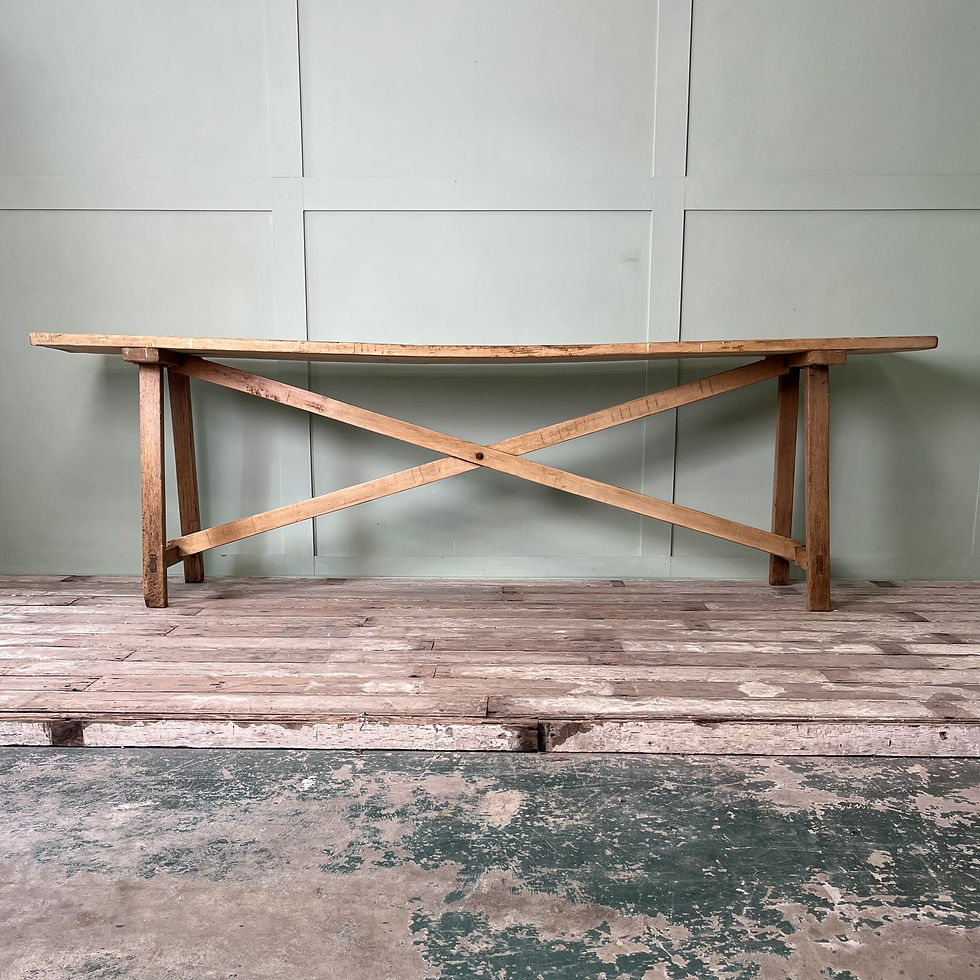 Thumbnail: Long French Rustic Pine Console Table
