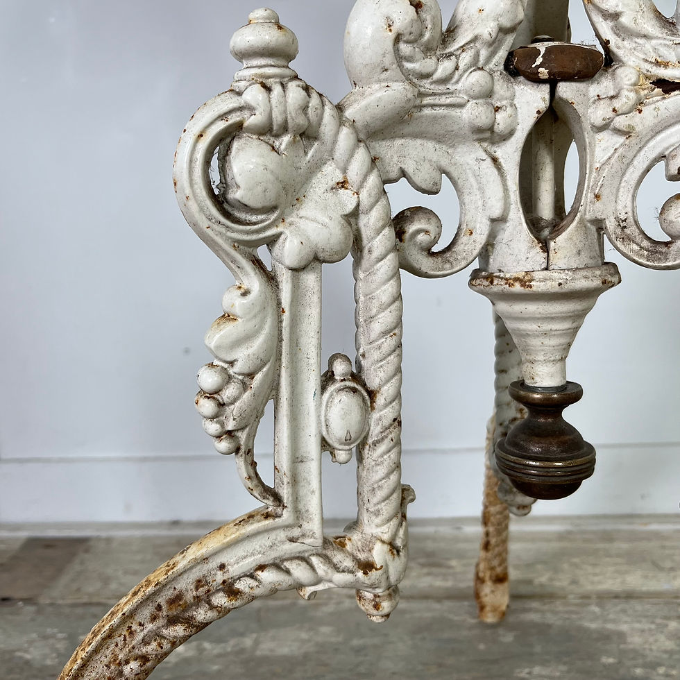 Thumbnail: Small Victorian Cast Iron Garden Table