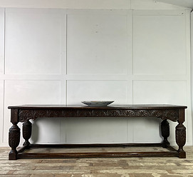 A beautiful Jacobean Carved Oak Refectory Table