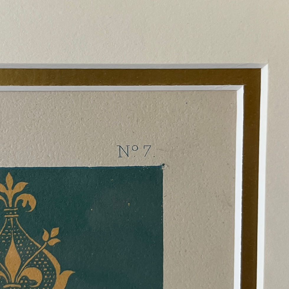 Thumbnail: Large Victorian Chromolithograph of Textile Design
