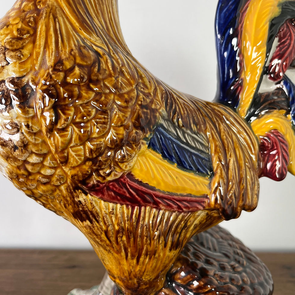Thumbnail: Vintage Kerangol Glazed Earthenware Cockerel
