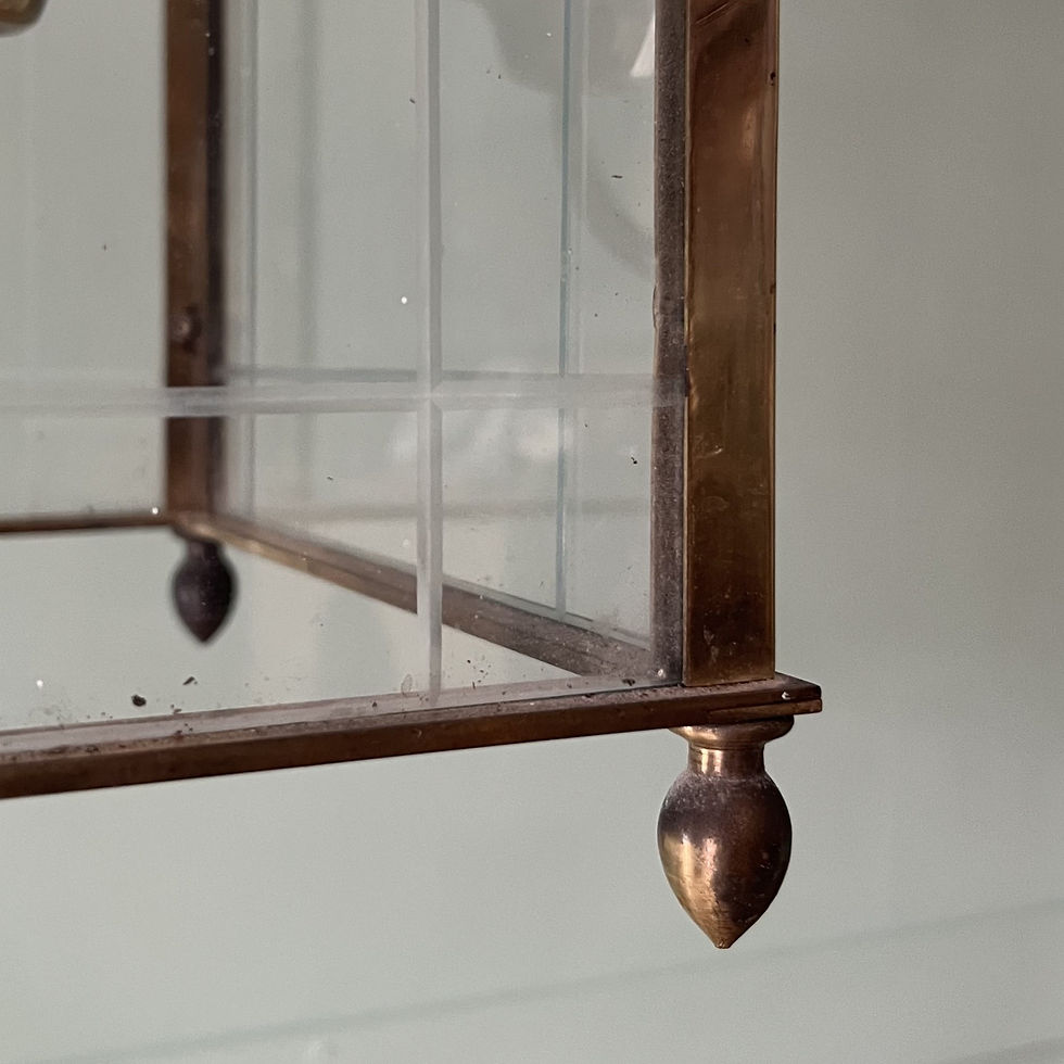 Thumbnail: Edwardian Brass and Cut Glass Hall Lantern