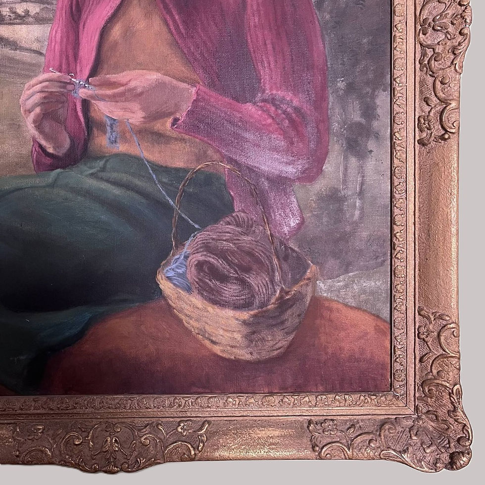 Thumbnail: Pair of Large Portraits signed and dated Thomas Welles Beecham, Oil Paintings, Portraits, Original Paintings
