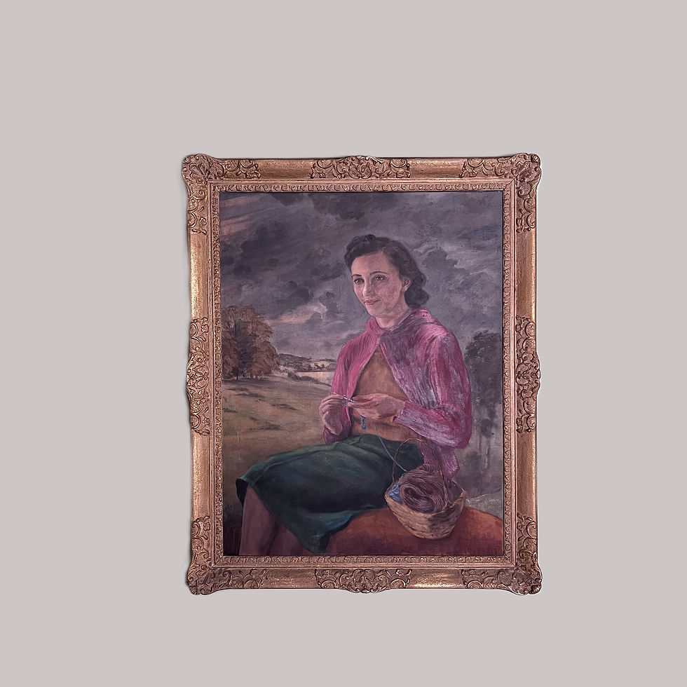 Thumbnail: Pair of Large Portraits signed and dated Thomas Welles Beecham, Oil Paintings, Portraits, Original Paintings