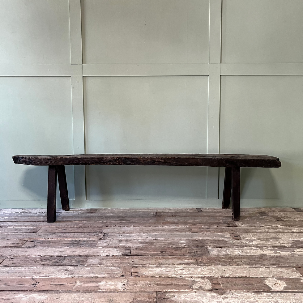 Thumbnail: Long Early 19th C. Oak Bench
