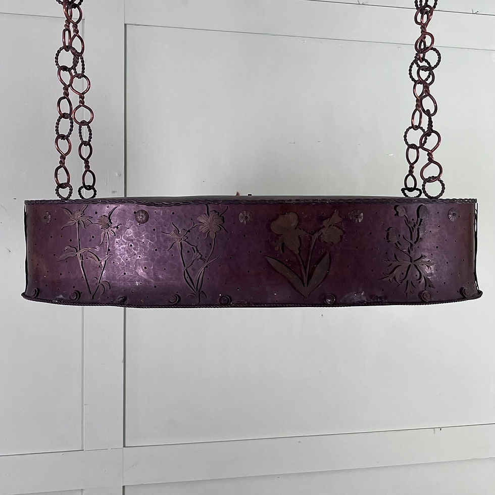 Thumbnail: Large Arts and Crafts Copper Ceiling Light, hanging light, pendant light