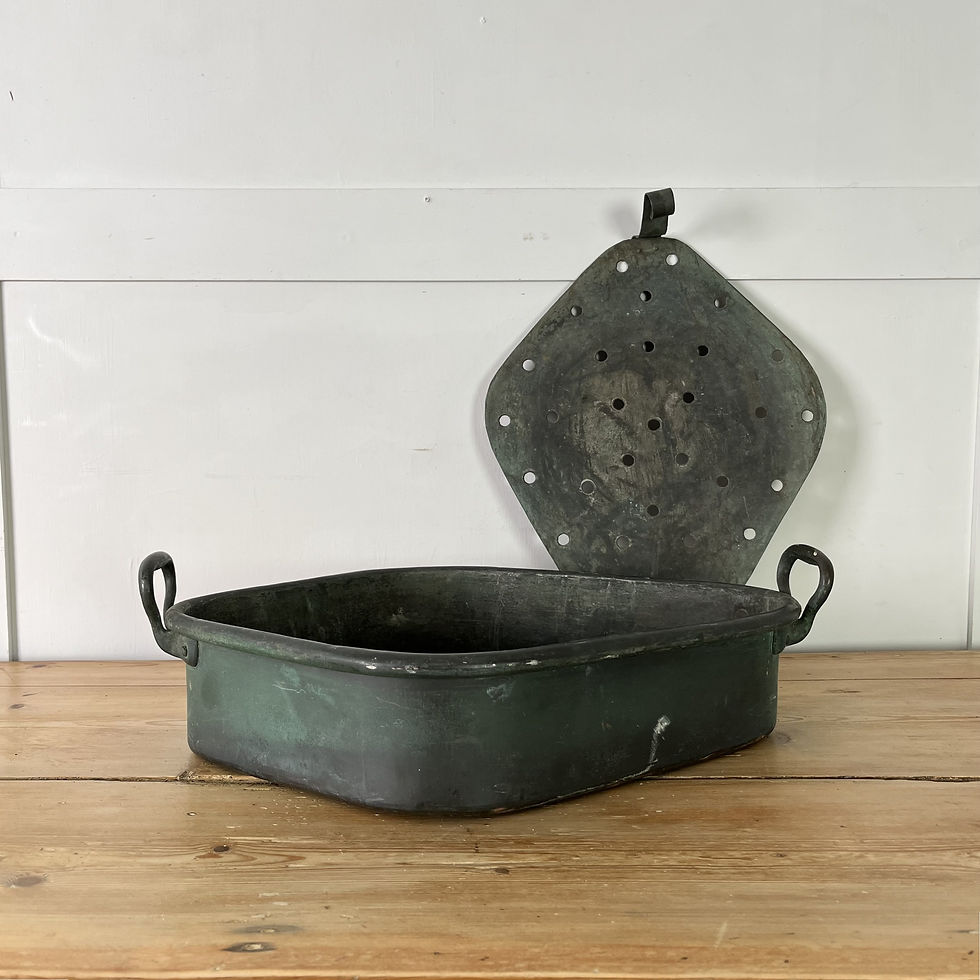 Antique French Copper Turbotiere