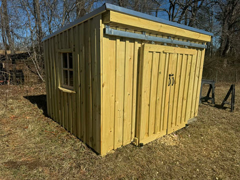 6x8 handcrafted goat barn