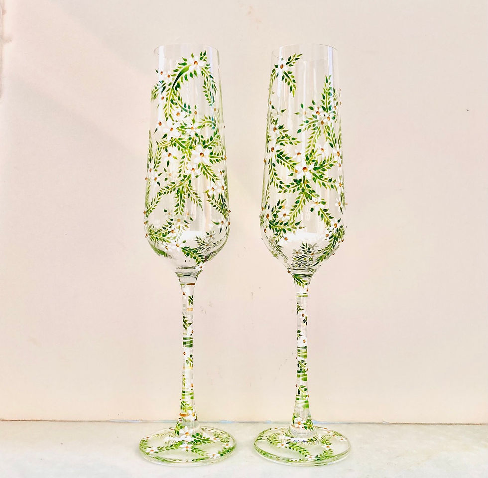 Miniature : Verres peint à la main
