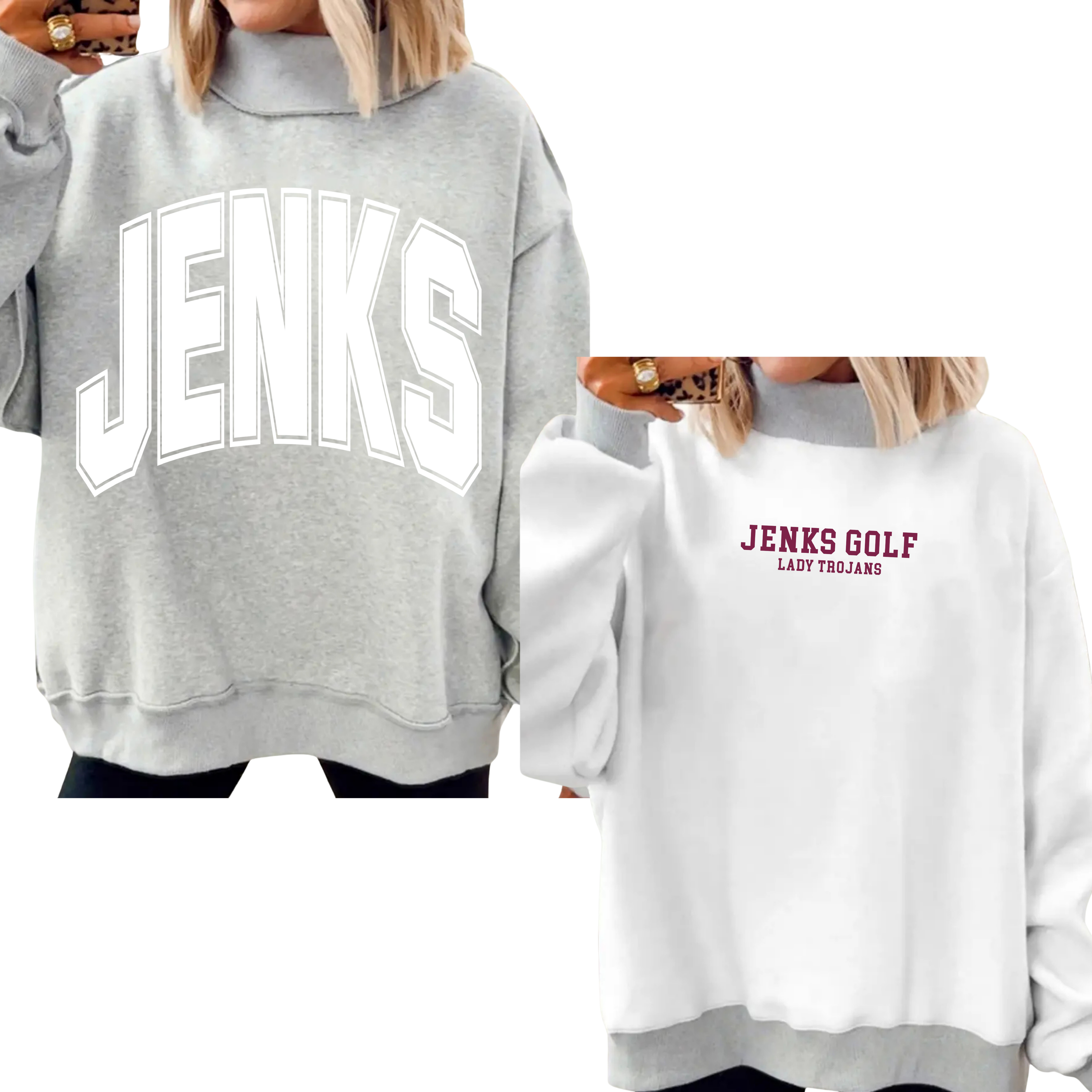 JGG Jenks Fleece Lined Mock Neck Sweatshirt