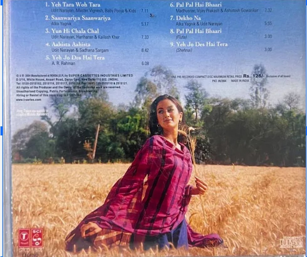 Swades by AR Rahman audio cd - Hindi Film Songs - T Series SFCD 1/846