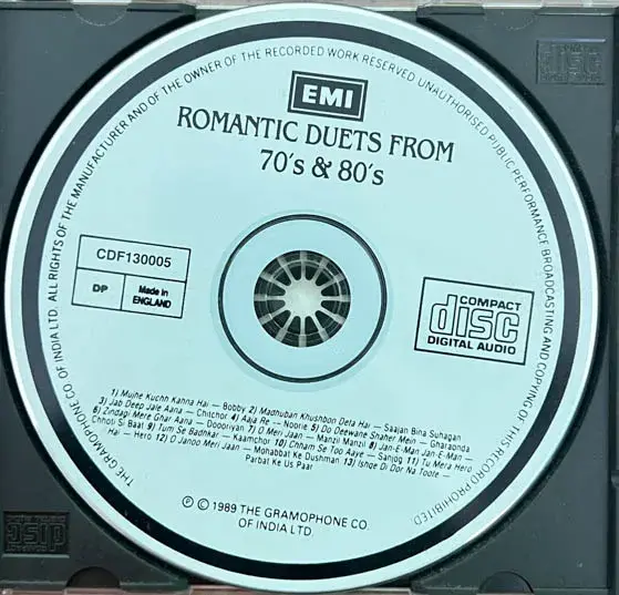 Thumbnail: Romantic Duets from 70s & 80s audio cd - Hindi Songs - EMI 13005- England