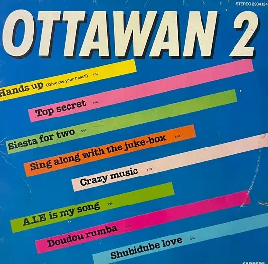 Ottawan 2 LP 33.3 rpm Record - English Songs - Stereo 2934 134