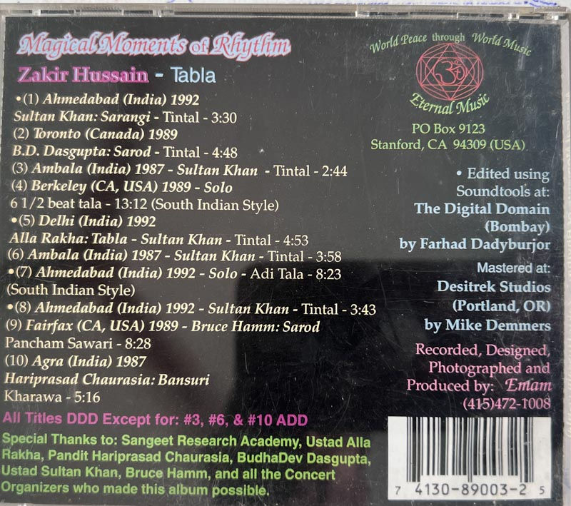 Thumbnail: Magical Moments Of Rhythm-Zahir Hussain-Tabla-Eternal Music