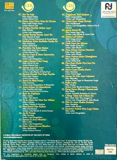 Best Of Bollywood Classical & Folk audio cd-2 cd pack -Hindi FilmSongs -Saregama