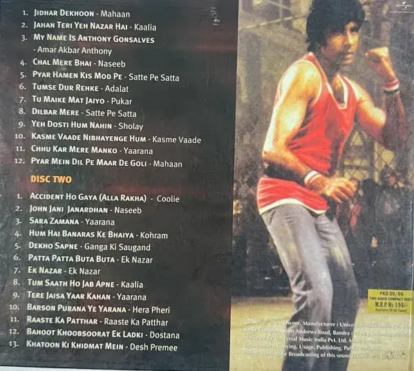 Thumbnail: The Premium Collection -Amitabh Bachchan audio cd - Hindi Film Songs - Universal