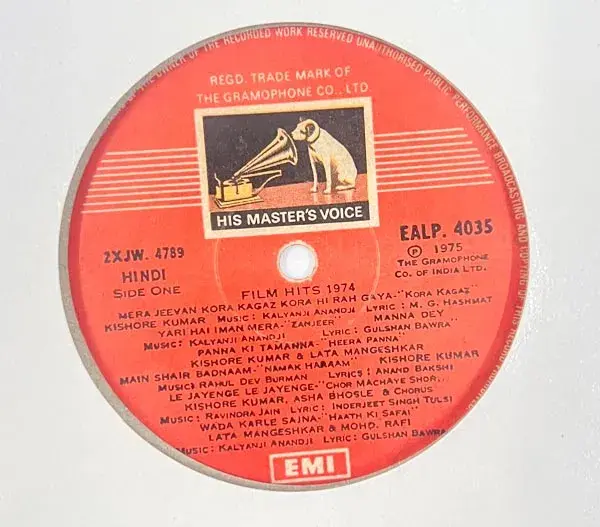 Film Hits 1974 Vinyl LP 33.3 RPM - Hindi Film Songs - HMV EALP 4035